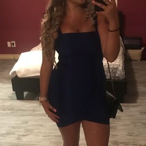 Royal blue bandage dress